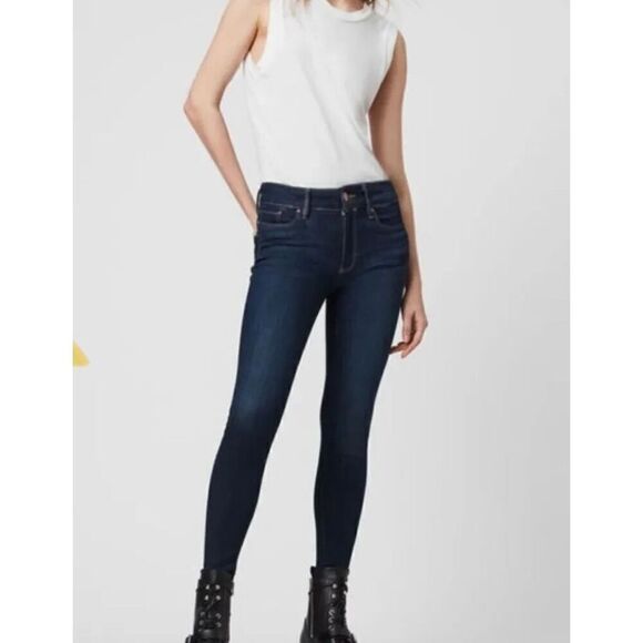 AllSaints Jean grace 30 dark wash medium rise - Picture 1 of 8